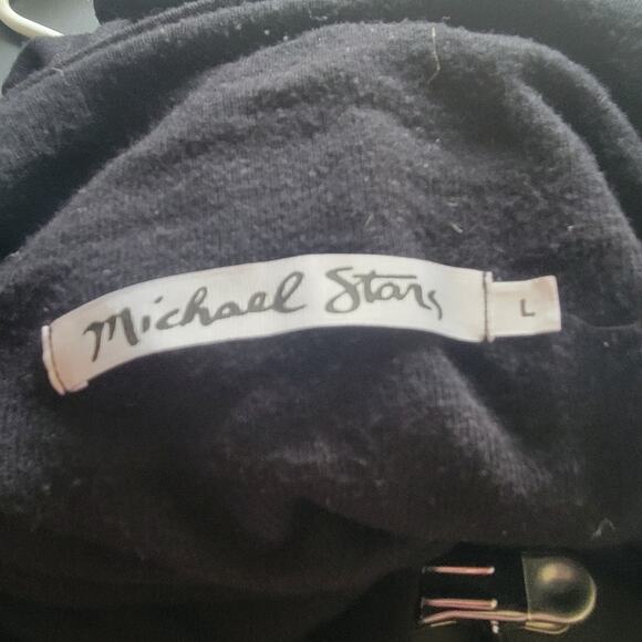 Large Michael Stars black draped slouchy knit jacket - Picture 4 of 6